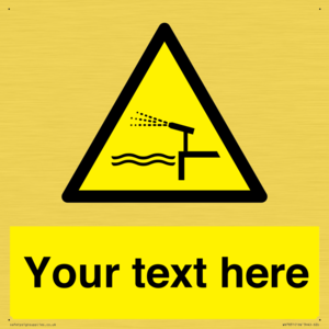 Custom warning water cannon